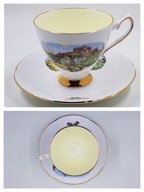 [CLARE] "Edinburgh Castle" Fine Bone China Teacup (Stockwell, Glasgow)